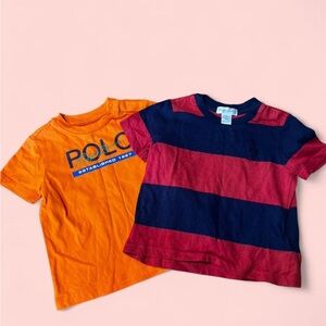 Ralph Lauren Kids Orange and Red-Blue Polo Shirts